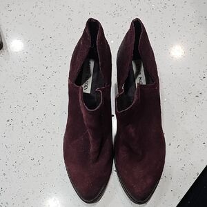Steve Madden Women's Dark Red Ankle Booties